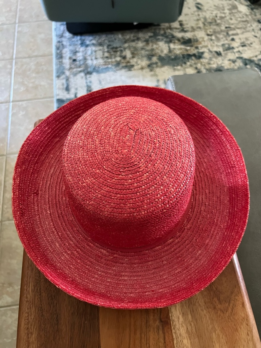 Sale!  Betmar NY Designer Red Straw Sun Hat - Lovely Lipstick Red